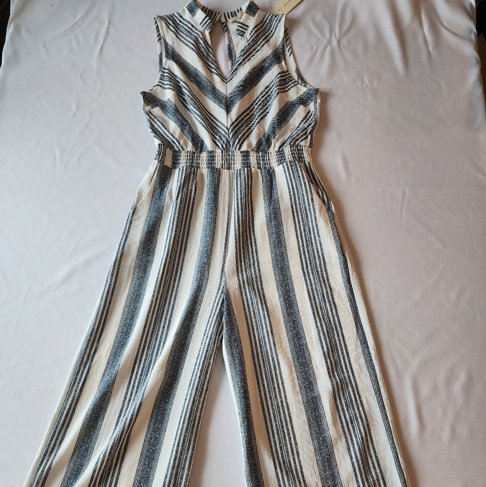 Monteau Monochrome Striped Jumpsuit